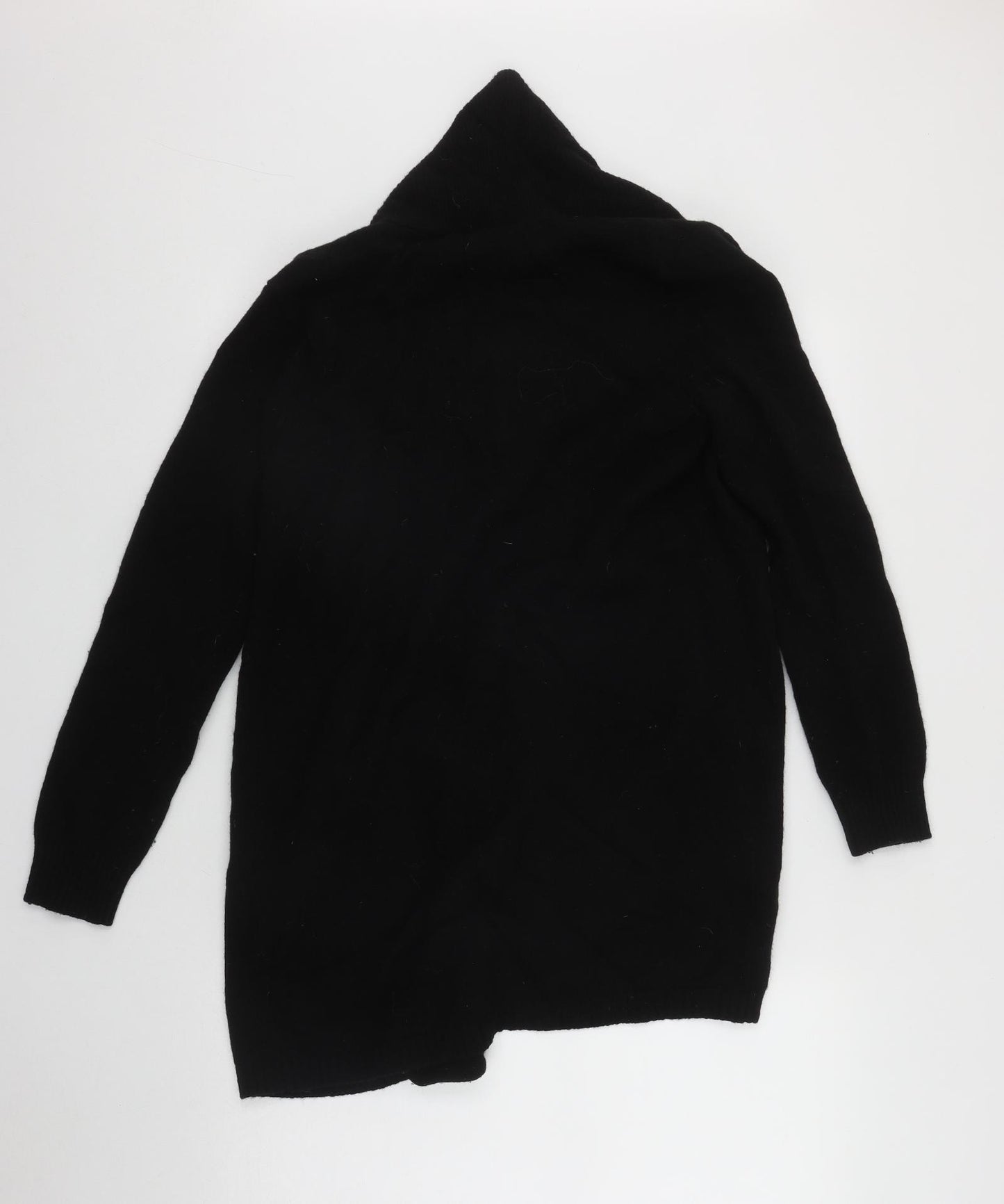 Laura Ashley Womens Black V-Neck  Wool Cardigan Jumper Size 12