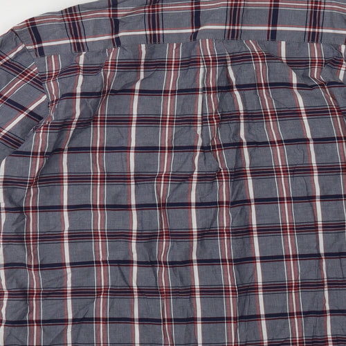 Geogre Mens Multicoloured Plaid Cotton  Button-Up Size L Collared Button