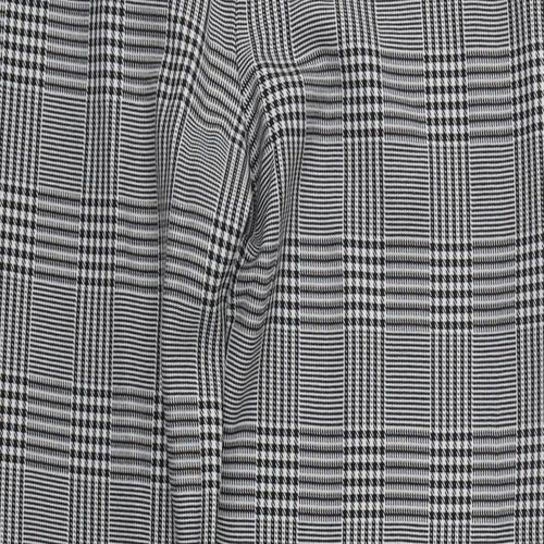 Boohoo Womens Multicoloured Plaid Polyester Trousers  Size 12 L30 in Regular Zip