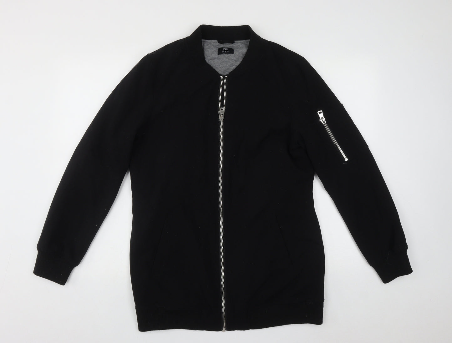 F&F Womens Black   Jacket  Size 12  Zip