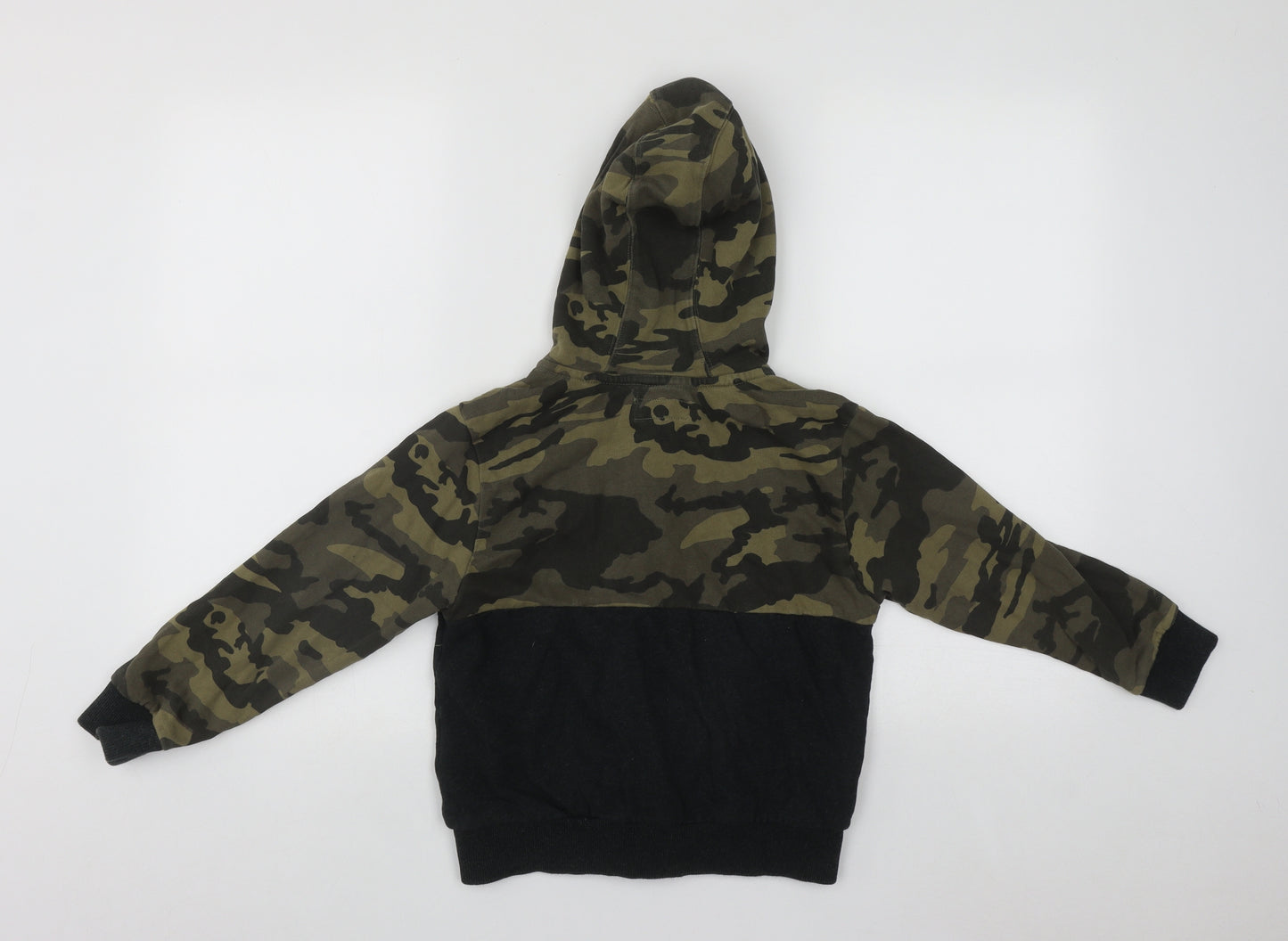 NEXT Boys Multicoloured Camouflage Cotton Full Zip Hoodie Size 8 Years  Zip