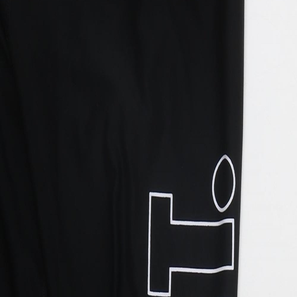 Nike Womens Black  Polyester Compression Leggings Size M L25 in Regular