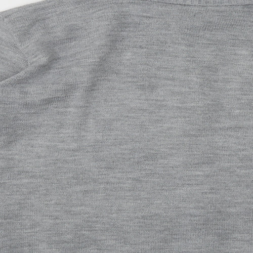 Choice Collection Womens Grey Collared  Acrylic Full Zip Jumper Size L