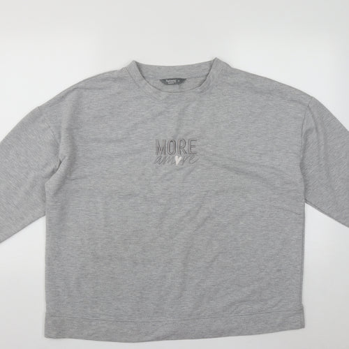 Nutmeg Womens Grey Round Neck  Polyester Pullover Jumper Size 18