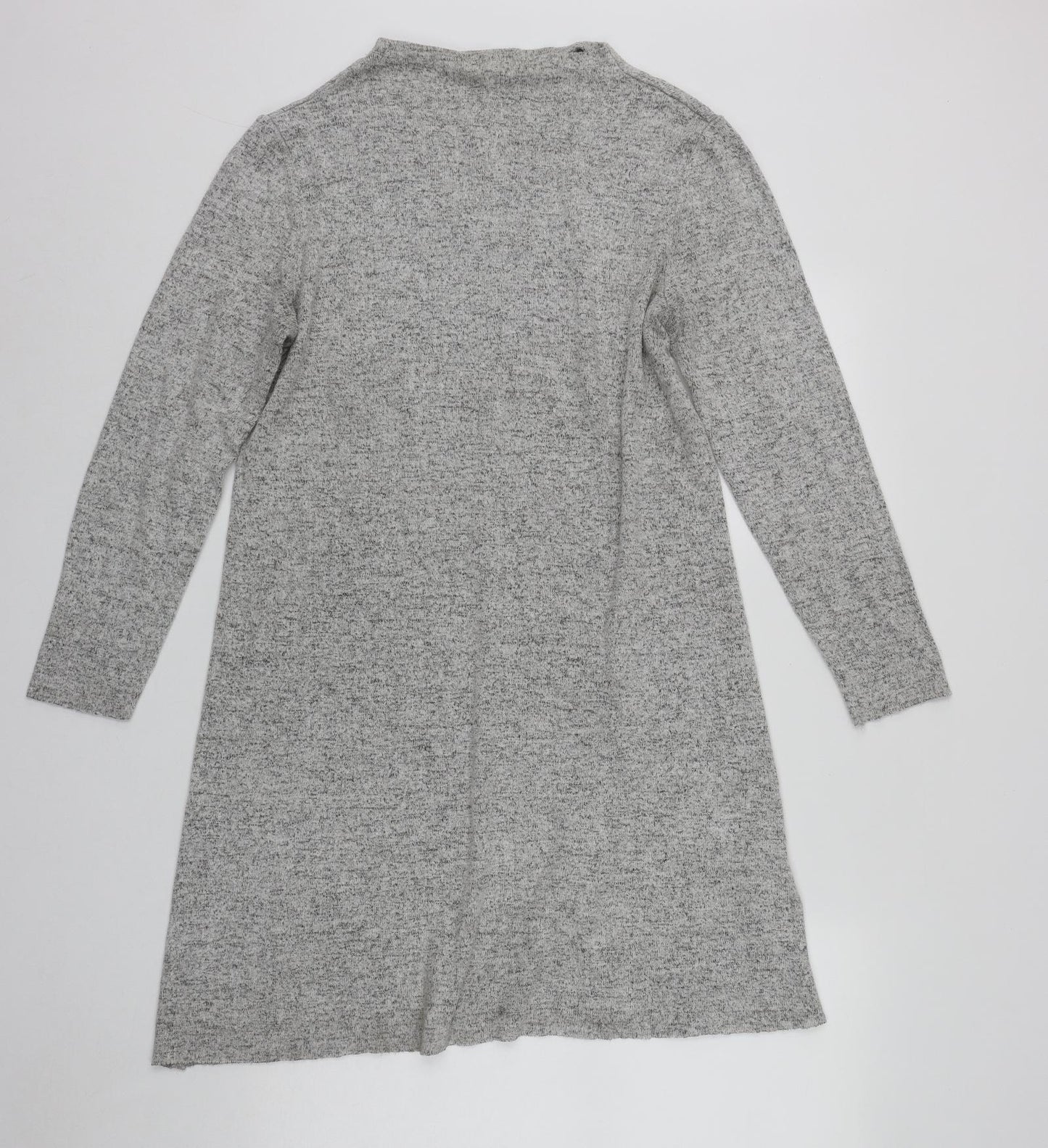 Only Womens Grey Round Neck  Viscose Tunic Jumper Size L