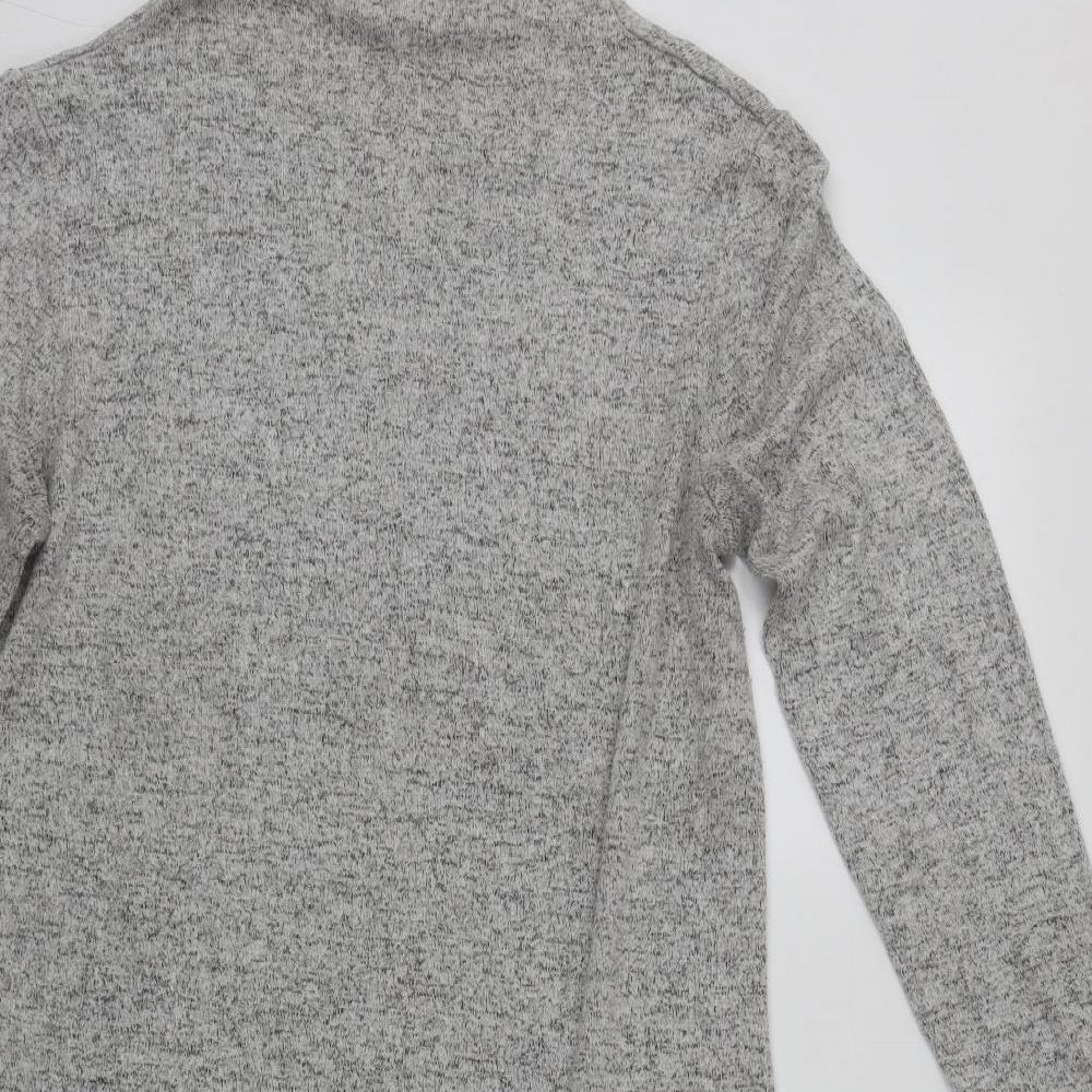 Only Womens Grey Round Neck  Viscose Tunic Jumper Size L