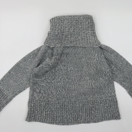 Imagine Womens Grey Roll Neck  Acrylic Pullover Jumper Size L