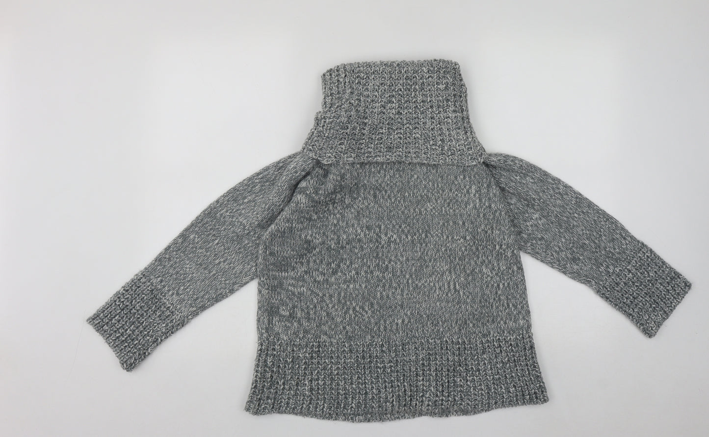 Imagine Womens Grey Roll Neck  Acrylic Pullover Jumper Size L