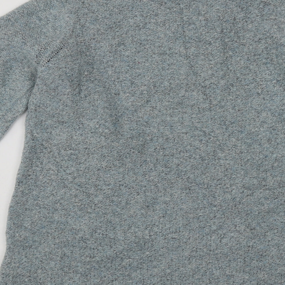 M&Co Womens Green High Neck  Acrylic Pullover Jumper Size 14