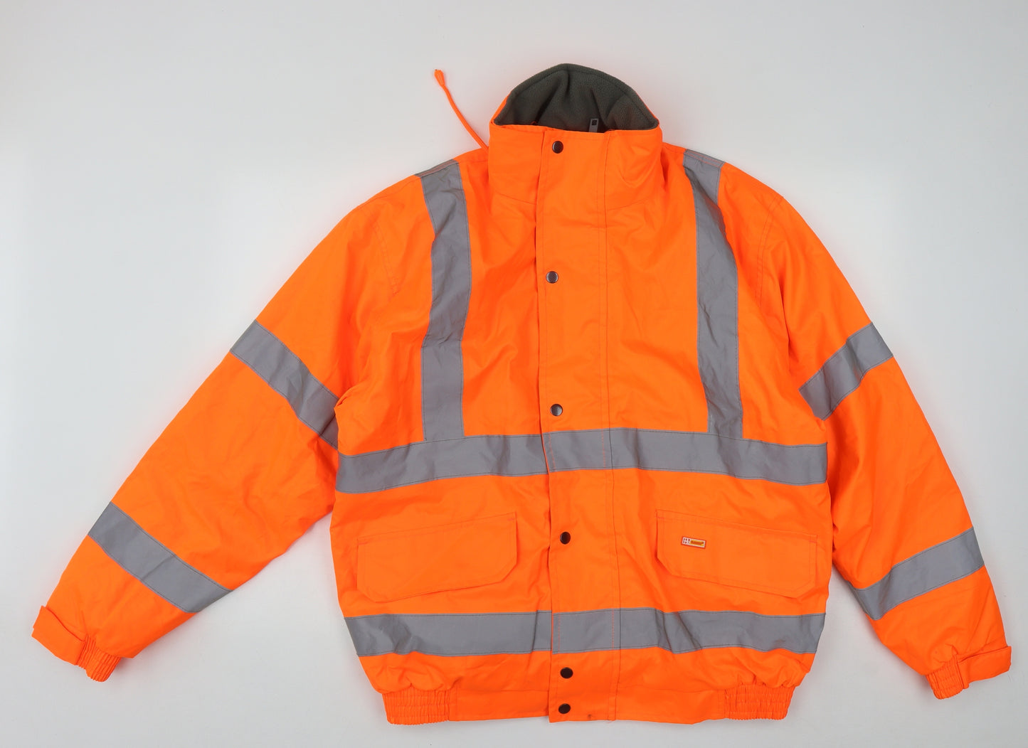 Be Seen  Mens Orange   Jacket  Size L  Zip - High Visability