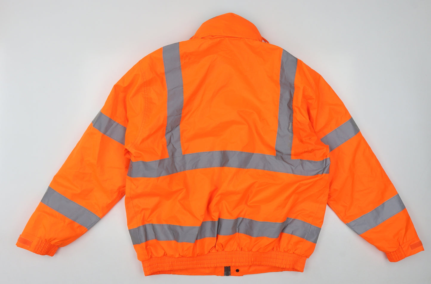 Be Seen  Mens Orange   Jacket  Size L  Zip - High Visability
