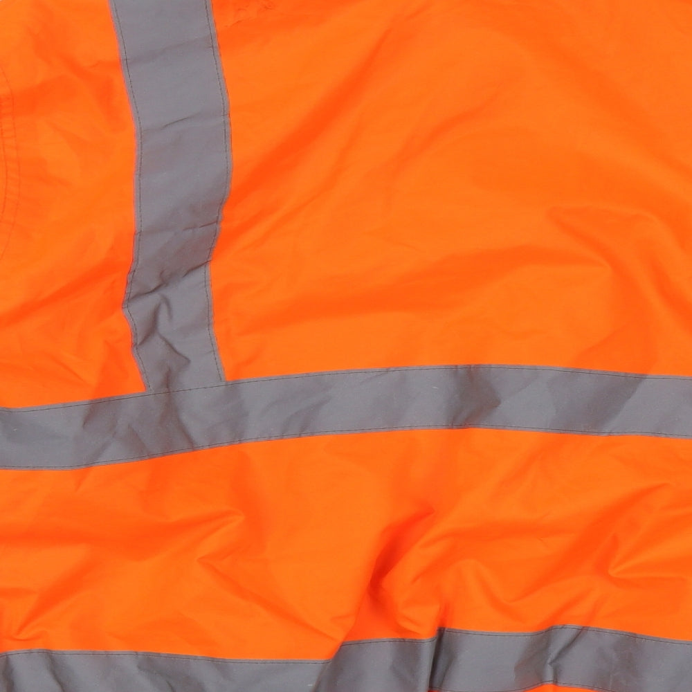 Be Seen  Mens Orange   Jacket  Size L  Zip - High Visability