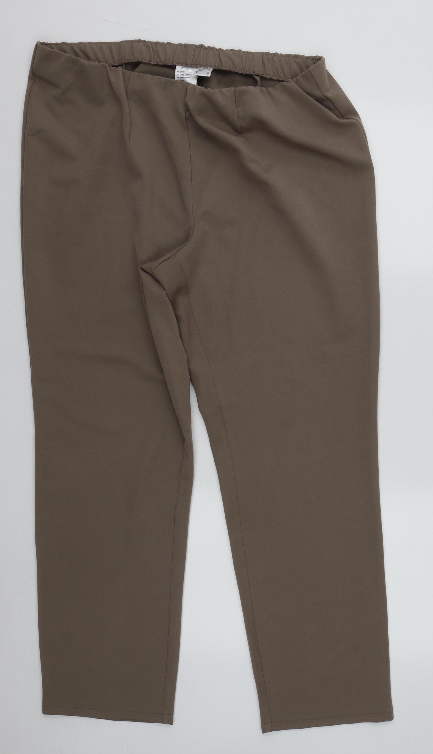 Madrid Womens Beige  Polyester Trousers  Size 22 L27 in Regular