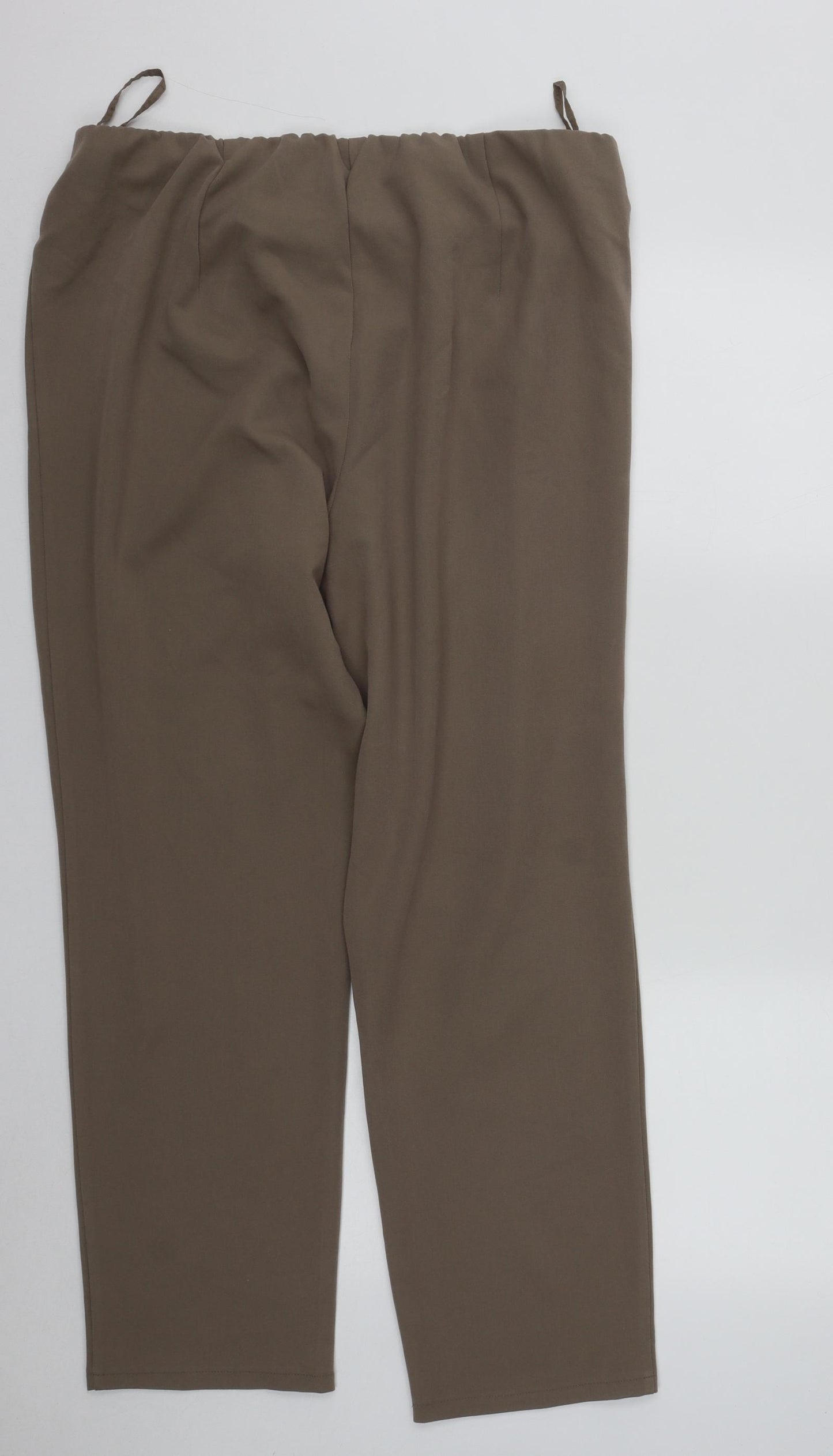 Madrid Womens Beige  Polyester Trousers  Size 22 L27 in Regular