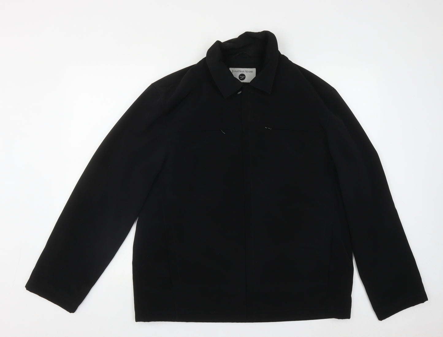 Jonathon Adams Mens Black   Overcoat Coat Size M  Zip