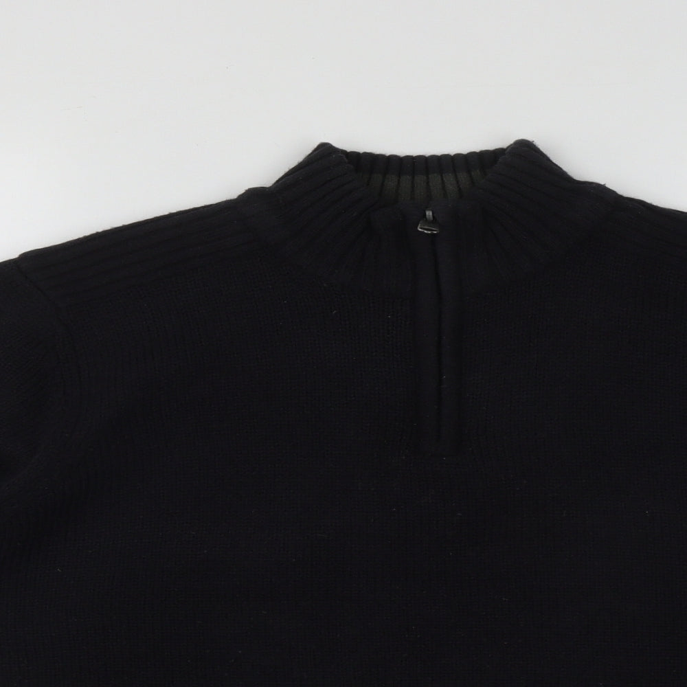 Debenhams Mens Blue High Neck  Acrylic Pullover Jumper Size L