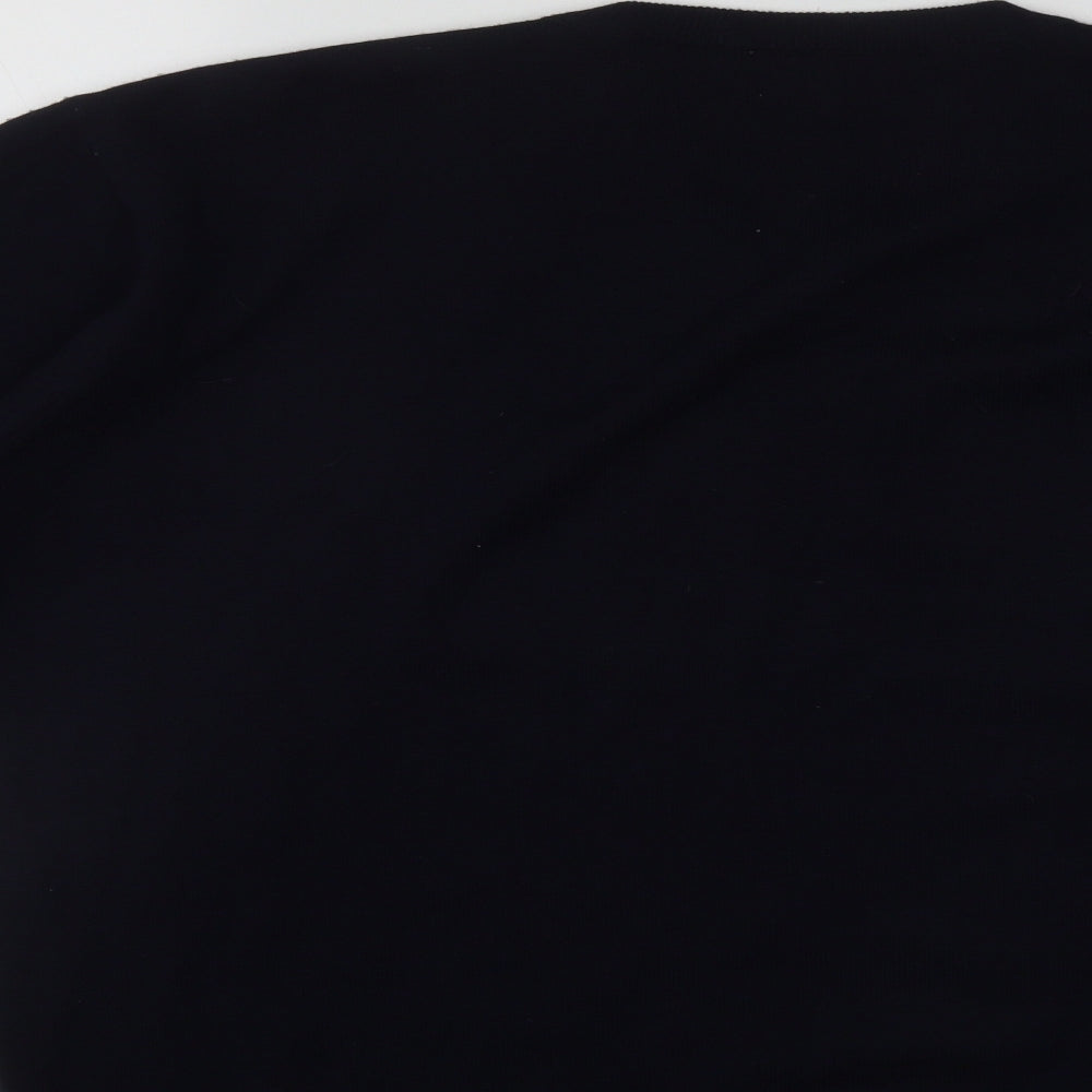 Douglas Mens Blue V-Neck  Wool Pullover Jumper Size XL