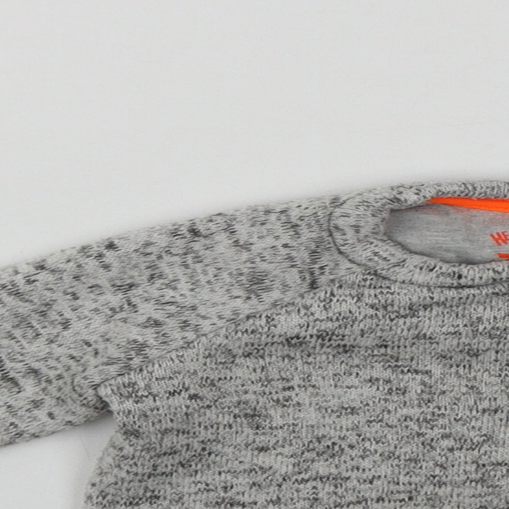 F&F Boys Grey  Polyester Pullover Jumper Size 12-18 Months