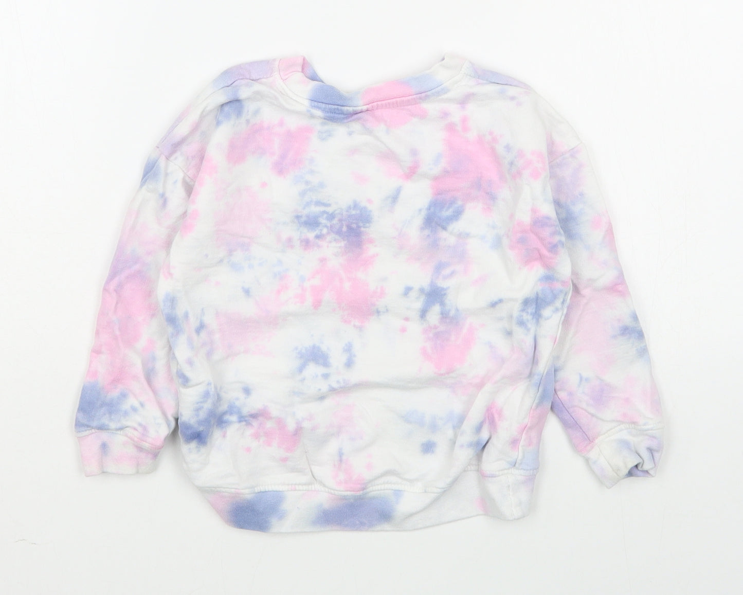 DKNY Girls Multicoloured  100% Cotton Pullover Sweatshirt Size 3 Years  Pullover - Tie Dye