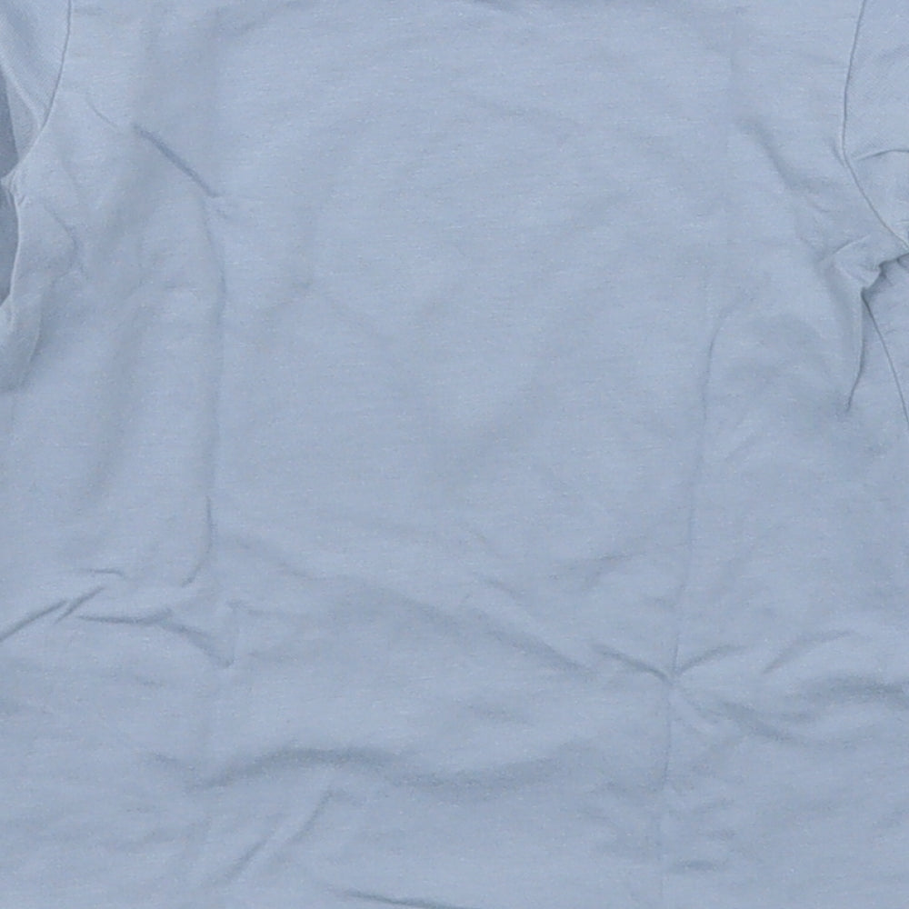 George Girls Blue  100% Cotton Basic T-Shirt Size 18-24 Months Round Neck Pullover