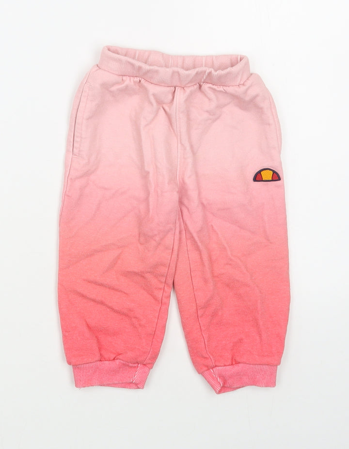 ellesse Girls Pink  Polyester Jogger Trousers Size 12-18 Months