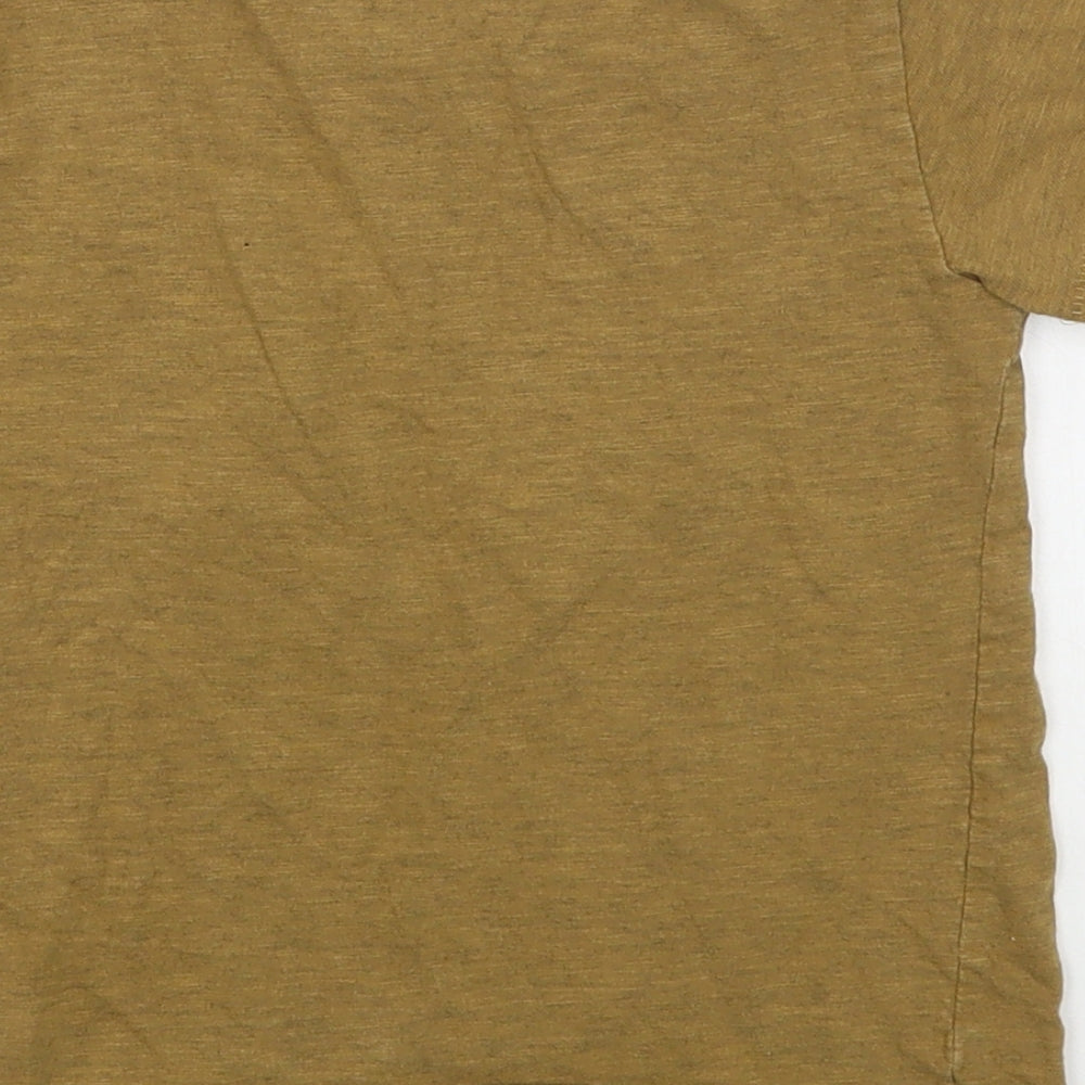 NEXT Boys Brown  Cotton Basic T-Shirt Size 3-4 Years Round Neck Pullover