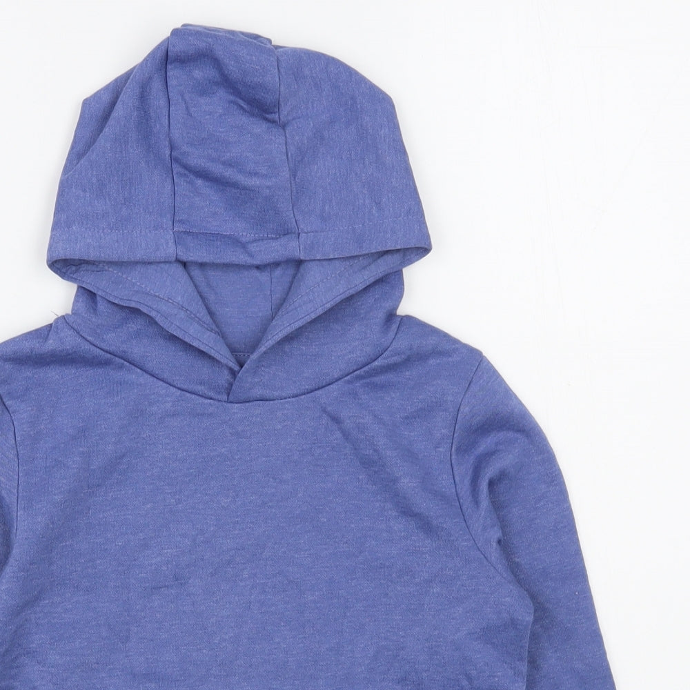 Dunnes Stores Boys Blue  Cotton Pullover Hoodie Size 5-6 Years  Pullover