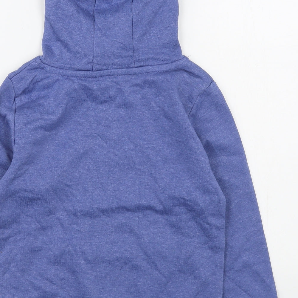 Dunnes Stores Boys Blue  Cotton Pullover Hoodie Size 5-6 Years  Pullover