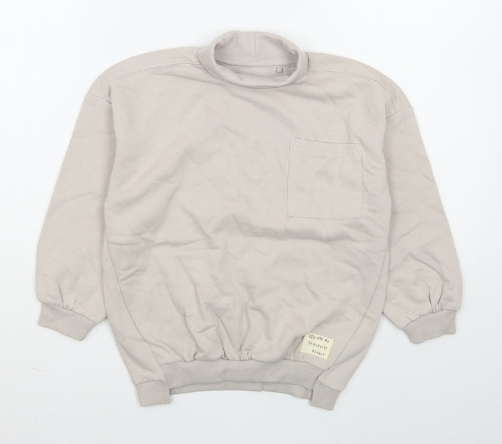 George Girls Beige Cotton Pullover Sweatshirt Size 5-6 Years Pullover