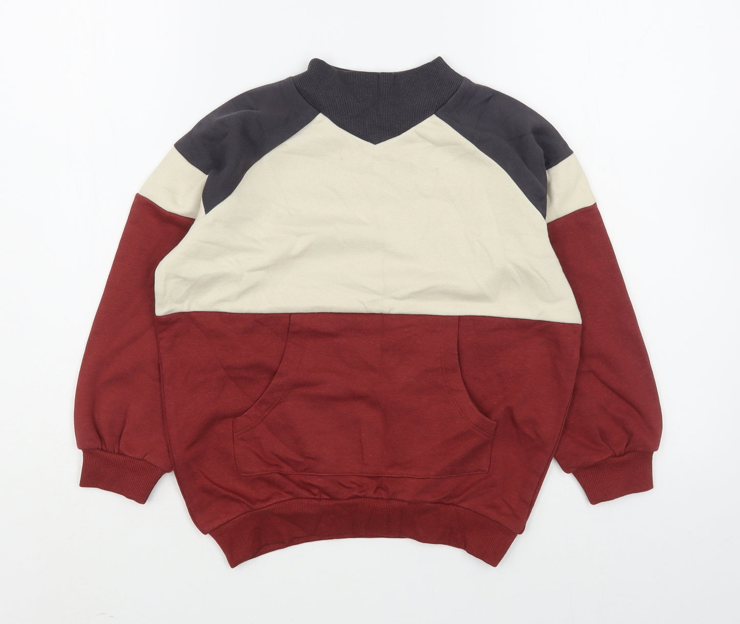 George Boys Red  Cotton Pullover Sweatshirt Size 5-6 Years  Pullover