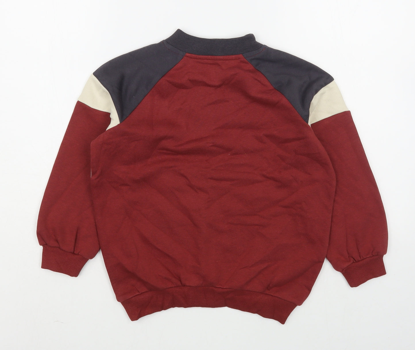 George Boys Red  Cotton Pullover Sweatshirt Size 5-6 Years  Pullover