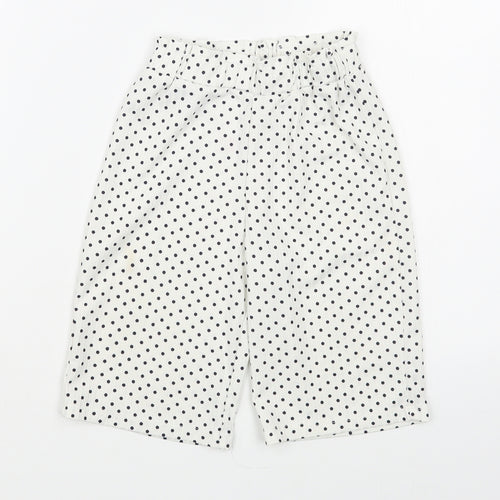 Jeff & Co Girls White Polka Dot Polyester Jogger Trousers Size 2-3 Years  Regular
