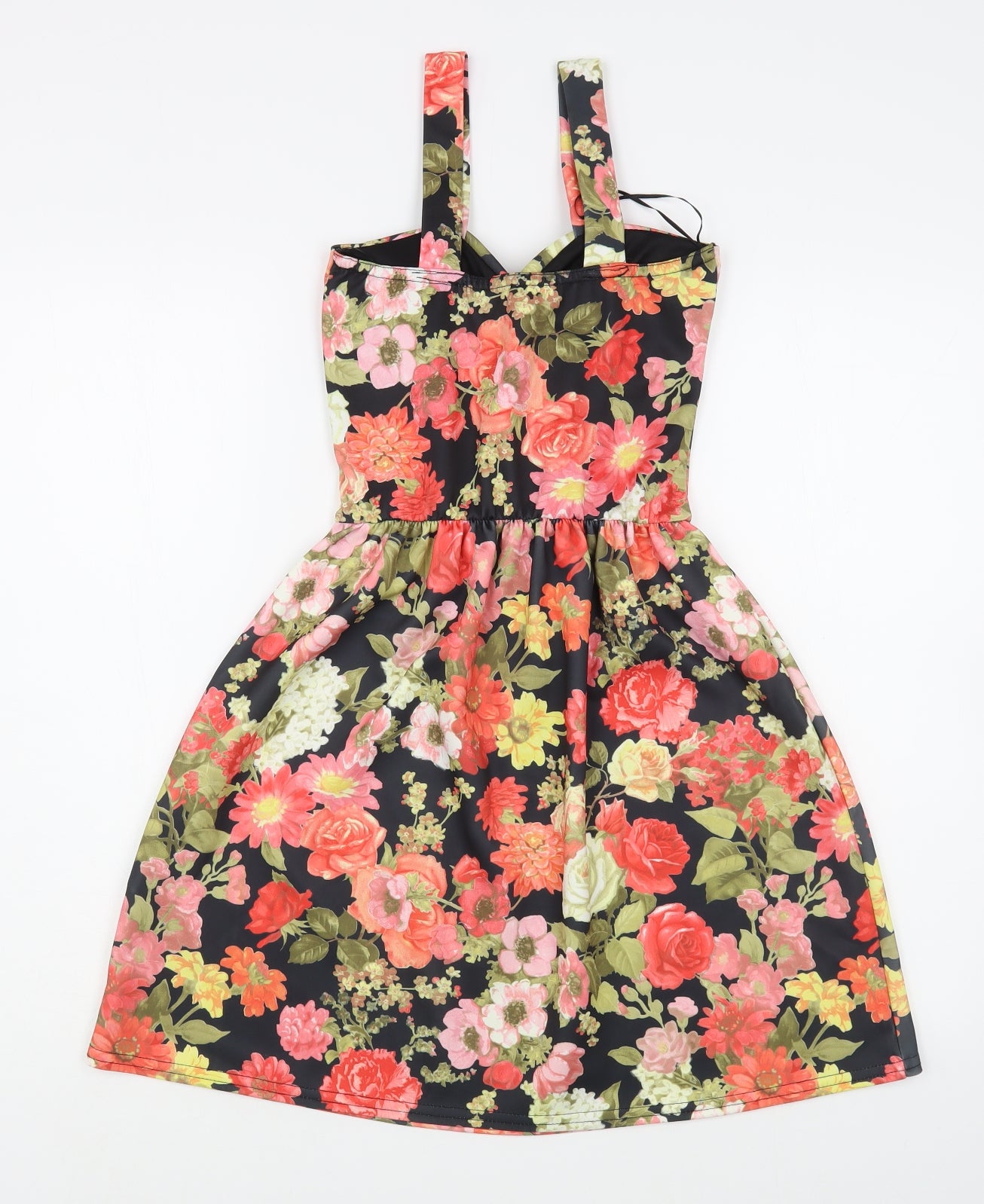 Cameo Rose Womens Multicoloured Floral Polyester Skater Dress  Size 8  Sweetheart Pullover