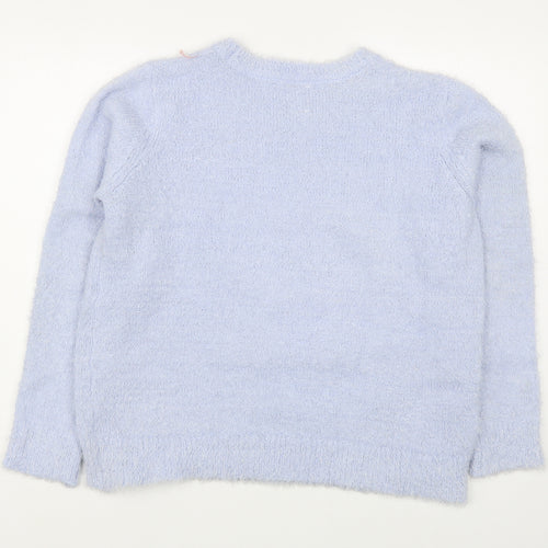 George Womens Pink Round Neck  Polyester Pullover Jumper Size L   - Christmas