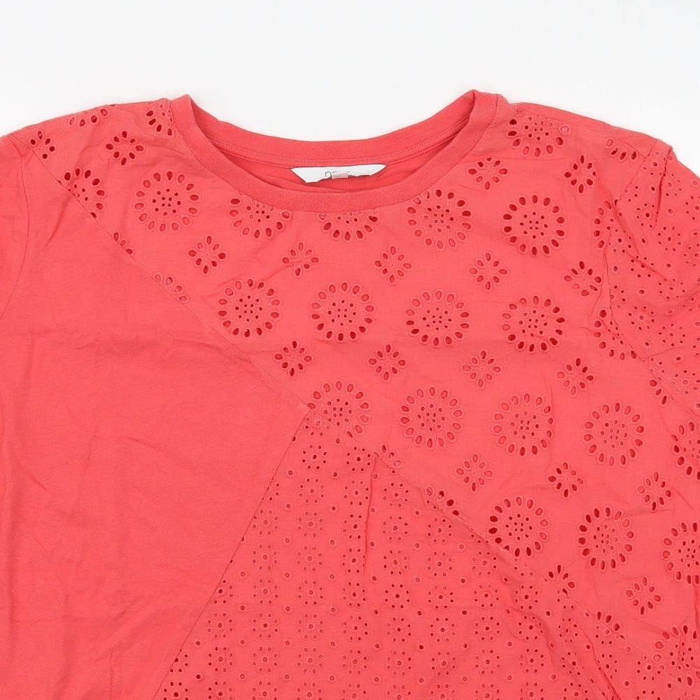 NEXT Womens Pink  100% Cotton Basic T-Shirt Size 20 Round Neck
