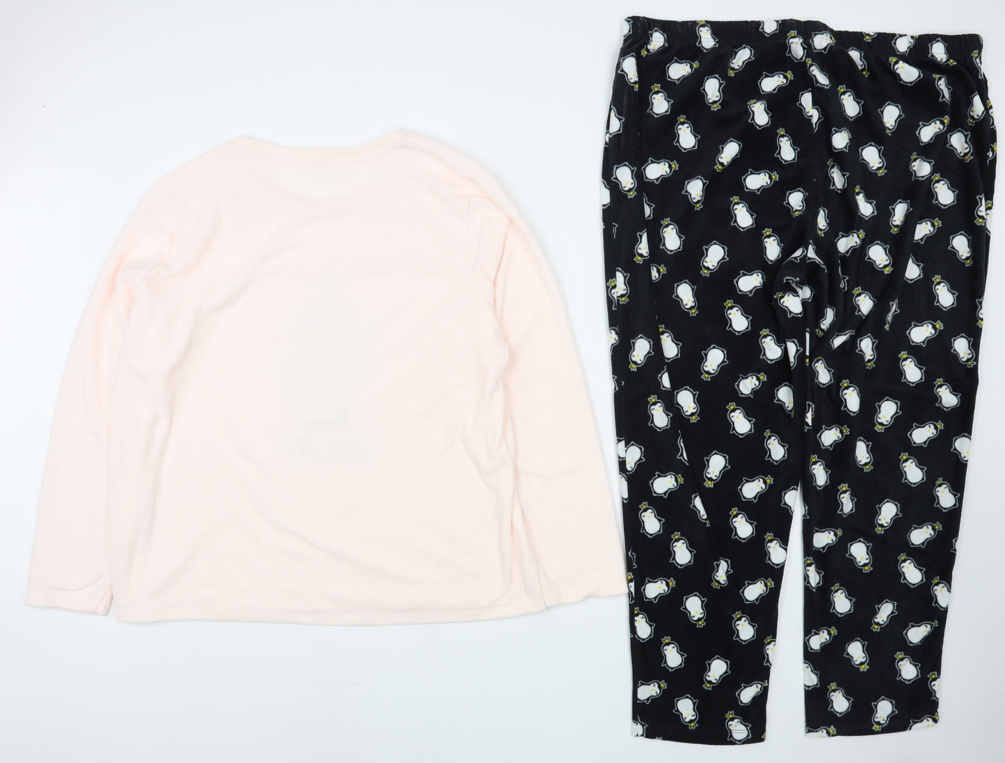 Pep&Co Womens Pink Geometric Polyester Top Pyjama Set Size 20