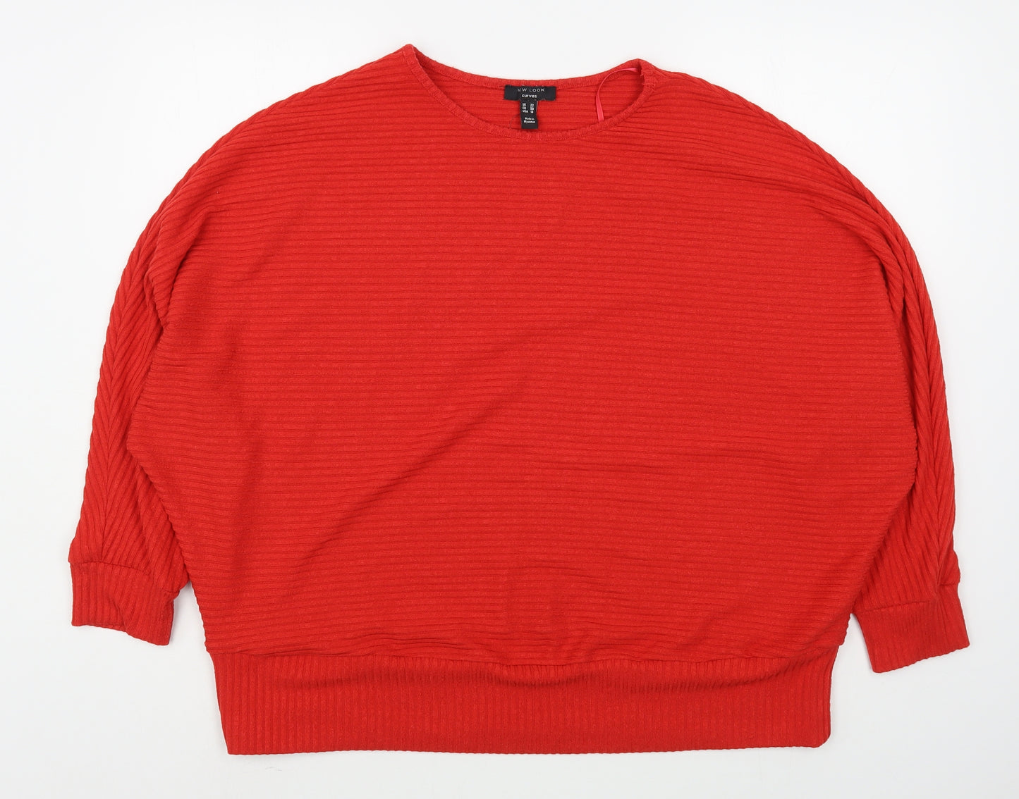 New Look Womens Red  Polyester Pullover Sweatshirt Size 22  Pullover
