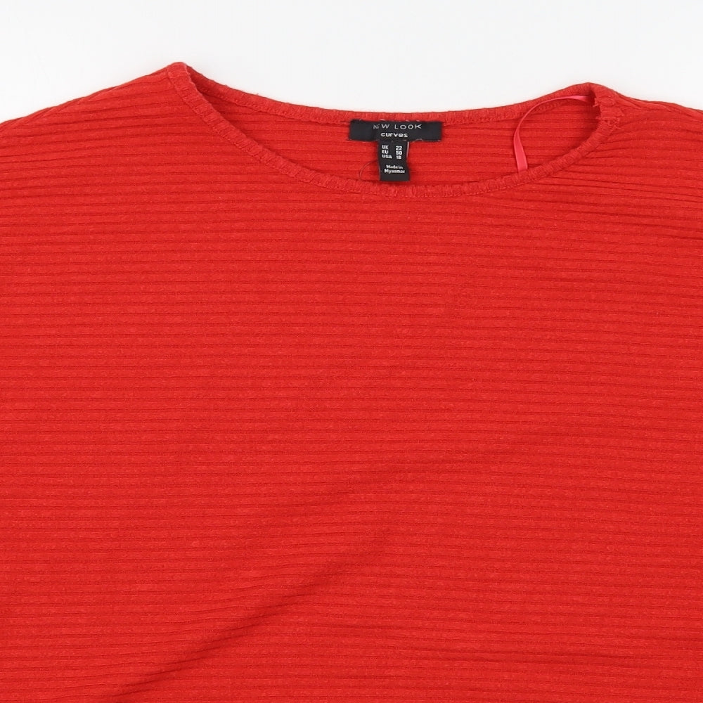 New Look Womens Red  Polyester Pullover Sweatshirt Size 22  Pullover