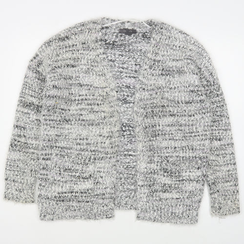 Primark Womens Grey V-Neck  Polyester Cardigan Jumper Size S