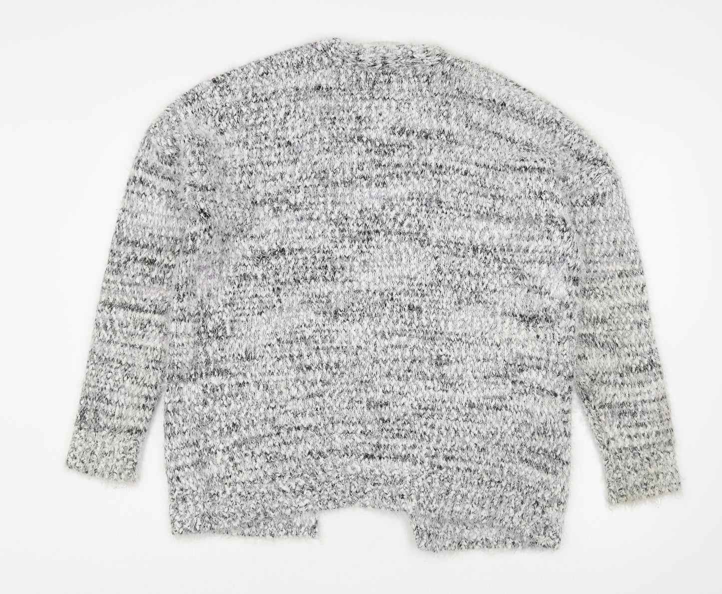 Primark Womens Grey V-Neck  Polyester Cardigan Jumper Size S