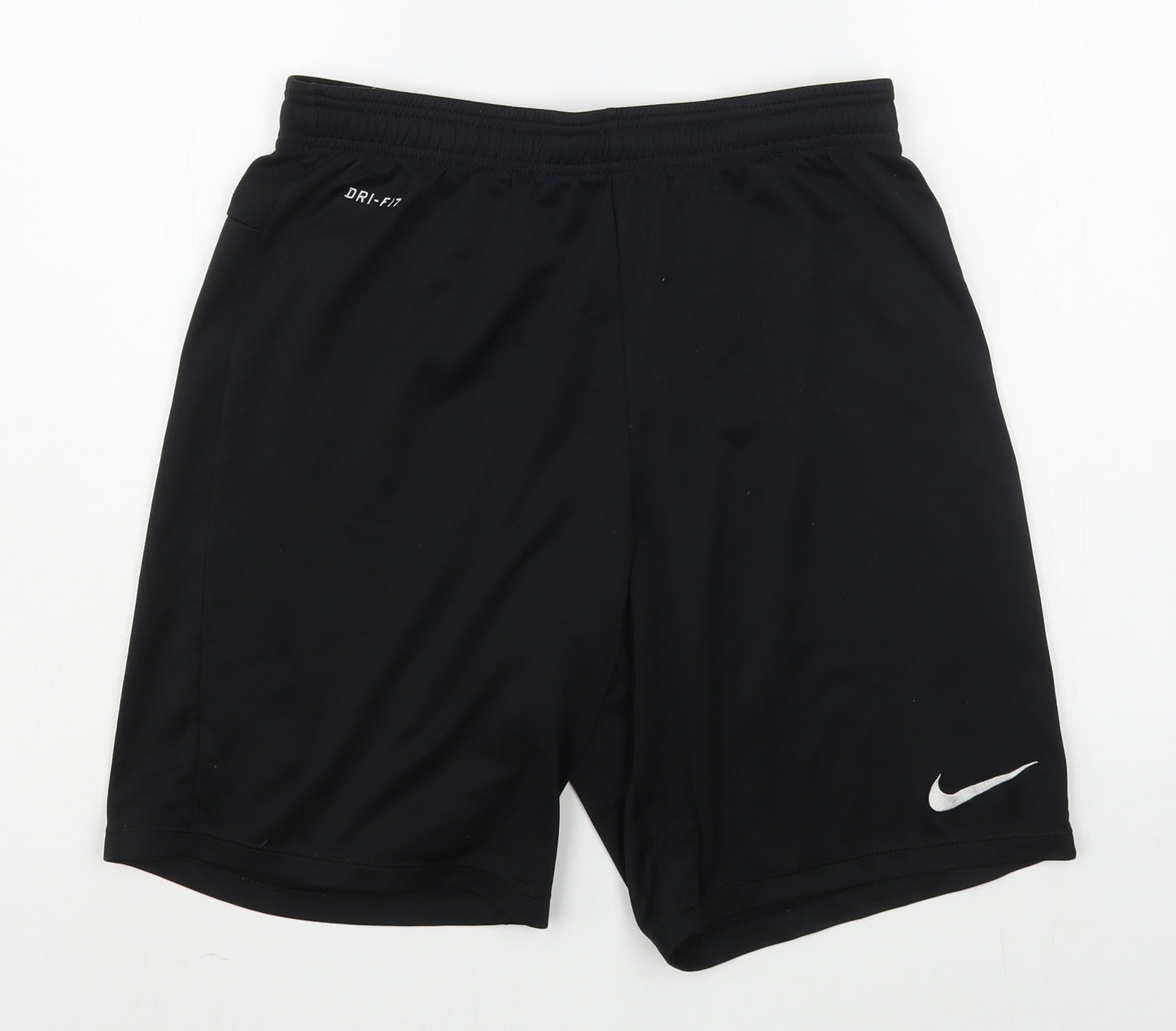 Nike Mens Black  Polyester Sweat Shorts Size L L6 in Regular Tie
