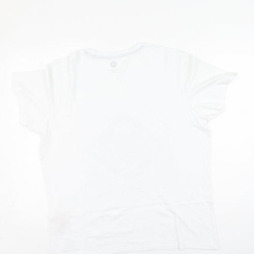 JACK AND JONES  Mens White  Cotton  T-Shirt Size XL Round Neck
