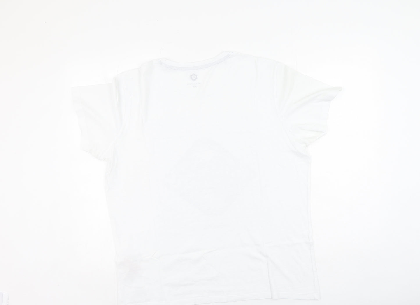 JACK AND JONES  Mens White  Cotton  T-Shirt Size XL Round Neck
