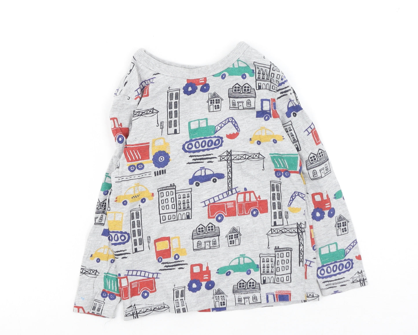 George  Boys Multicoloured  Cotton Basic Casual Size 2-3 Years Round Neck  - Cars