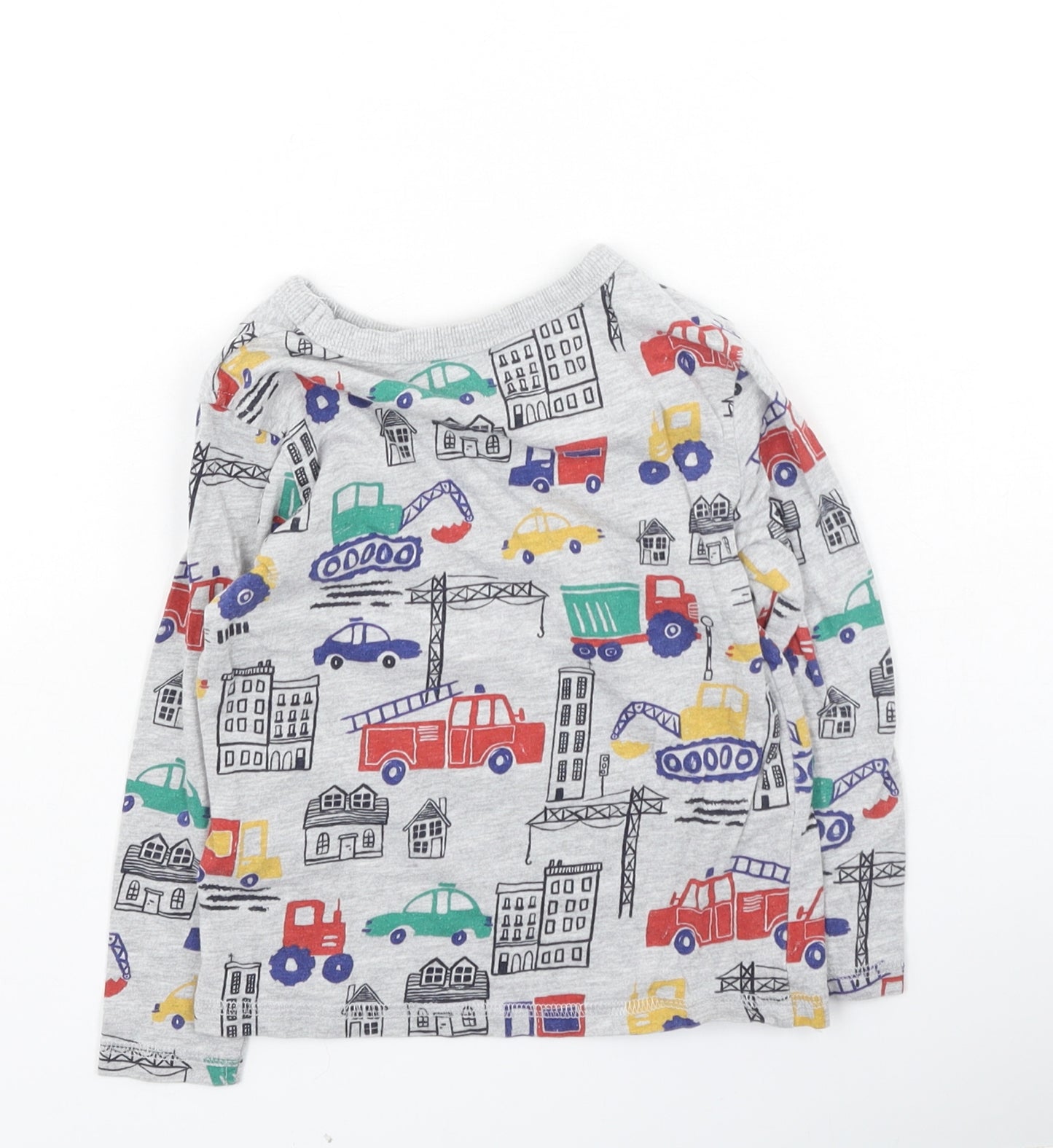 George  Boys Multicoloured  Cotton Basic Casual Size 2-3 Years Round Neck  - Cars