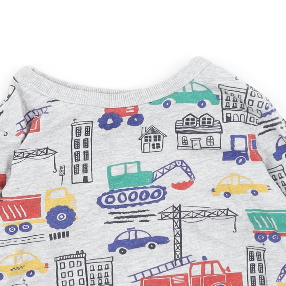 George  Boys Multicoloured  Cotton Basic Casual Size 2-3 Years Round Neck  - Cars