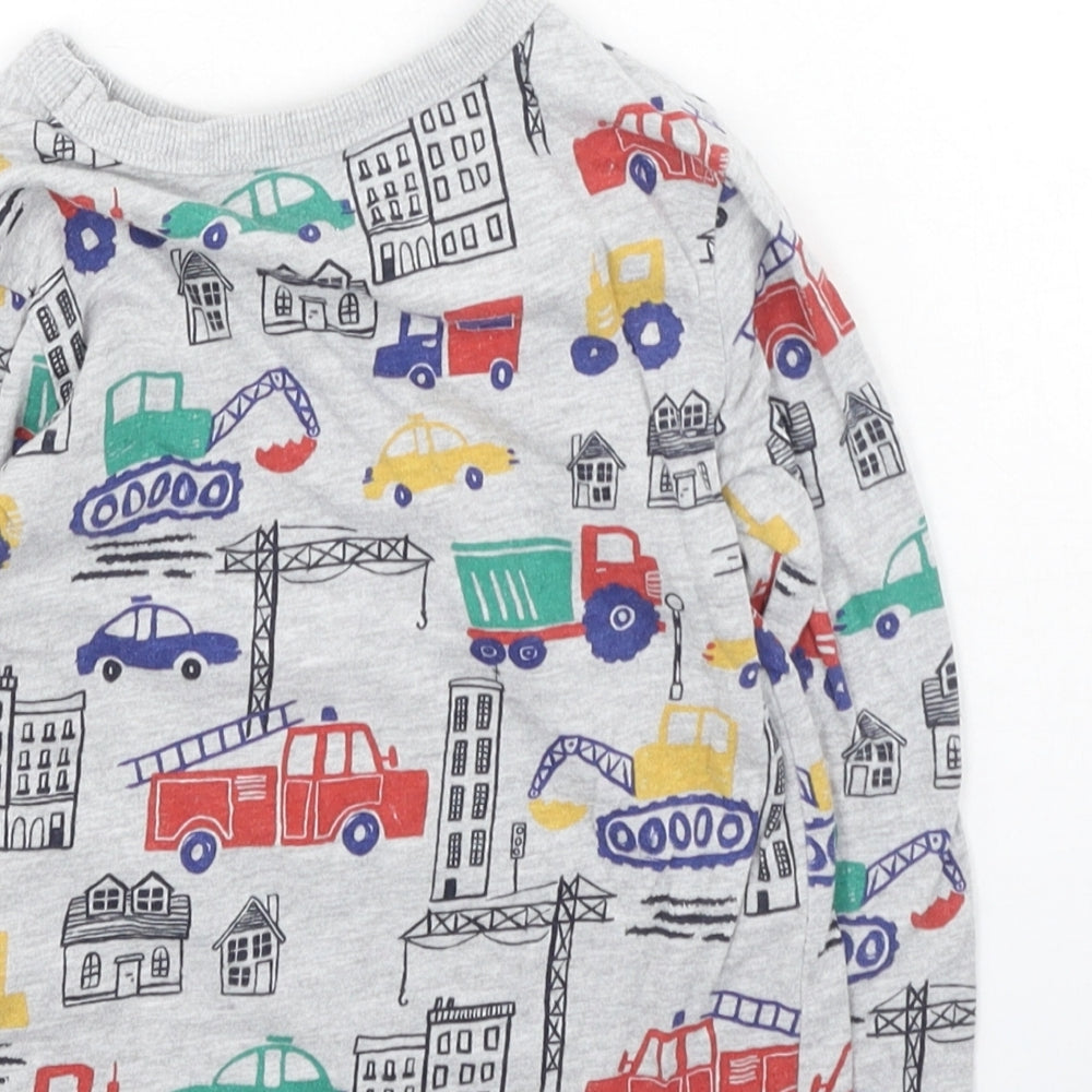 George  Boys Multicoloured  Cotton Basic Casual Size 2-3 Years Round Neck  - Cars