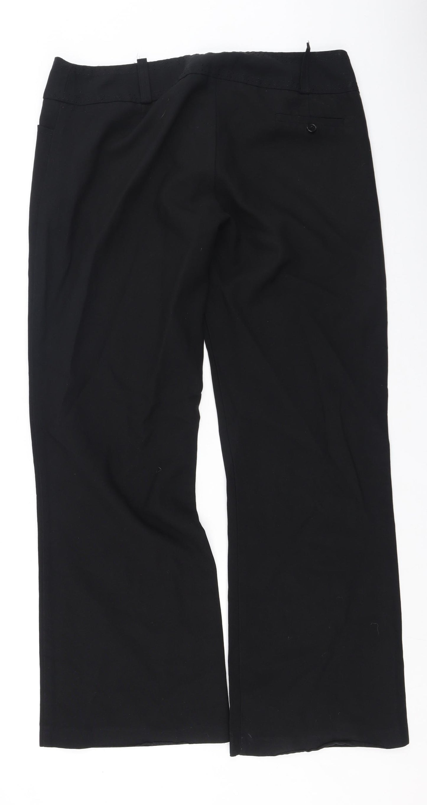 Primark Womens Black  Polyester Trousers  Size 16 L31 in Regular
