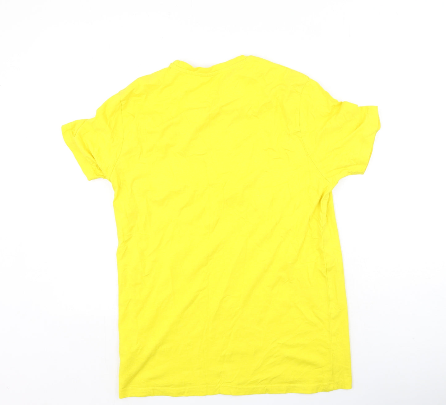 Primark  Mens Yellow  Cotton  T-Shirt Size L Round Neck