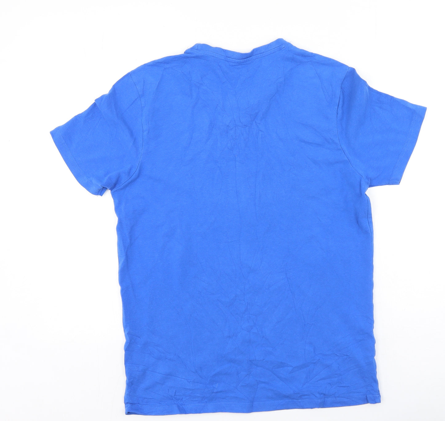 Primark  Womens Blue  Cotton Basic T-Shirt Size L Round Neck